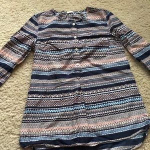 Button down tunic with designs
